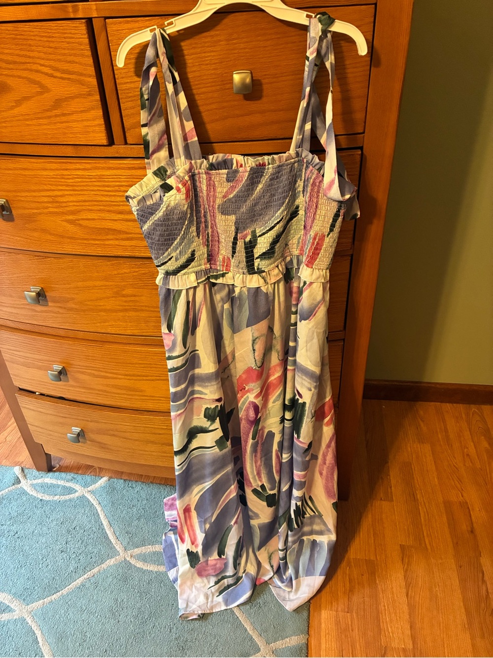 JODIFL Pastel Maternity Maxi Dress